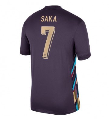 England Bukayo Saka #7 Replika Udebanetrøje EM 2024 Kortærmet